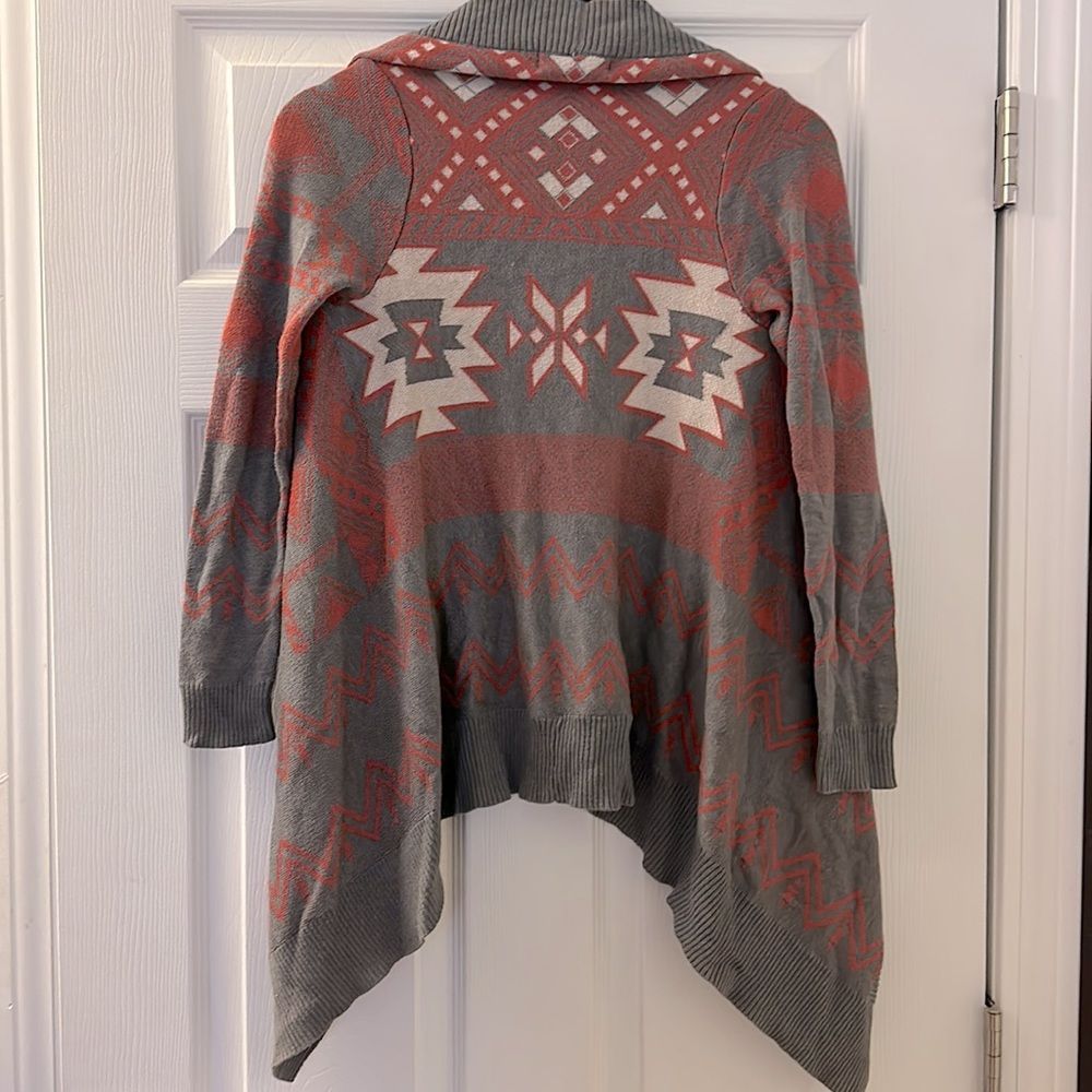 Aztec open cardigan